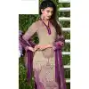 Geometric Print Crepe Silk Dove Color Straight Cut Casual Churidar Dresses | FH546081837
