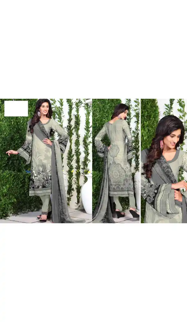 Geometric Print Crepe Silk Dove Color Straight Cut Casual Churidar Dresses | FH546081838