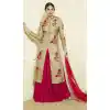 Tan Brown Color Cotton Achkan Style Lehenga Suit | FH546181840