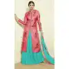 Salmon Color Cotton Achkan Style Lehenga Suit | FH546181841