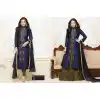 Navy Blue Color Cotton Achkan Style Evening Wear Churidar Suit | FH546181846