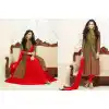 Tan Brown Color Cotton Achkan Style Evening Wear Churidar Suit | FH546181848