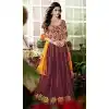 Maroon Color Chanderi Silk Circular Style Party Wear Lehenga Choli | FH548382140