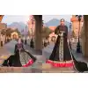 Black Color Georgette Latest Pakistan Fashion Designer Lehenga Kameez | FH548482144