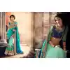Turquoise Color Georgette Designer Wear Style Saris Blouse | FH548982205