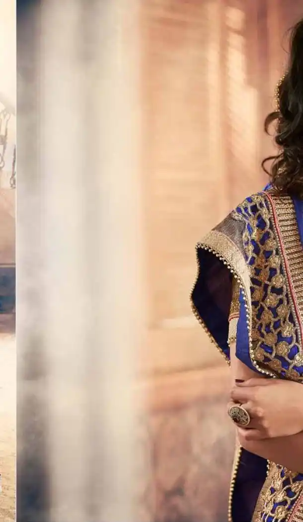 Blue Color Georgette Designer Wear Style Saris Blouse | FH548982206