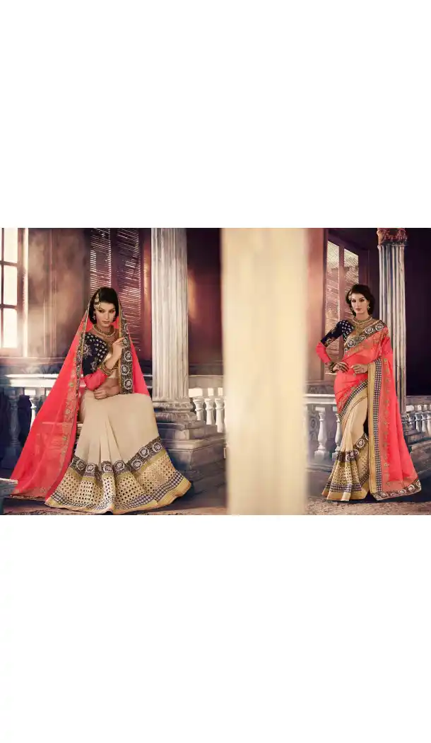 Pink Color Georgette Designer Wear Style Saris Blouse | FH548982210