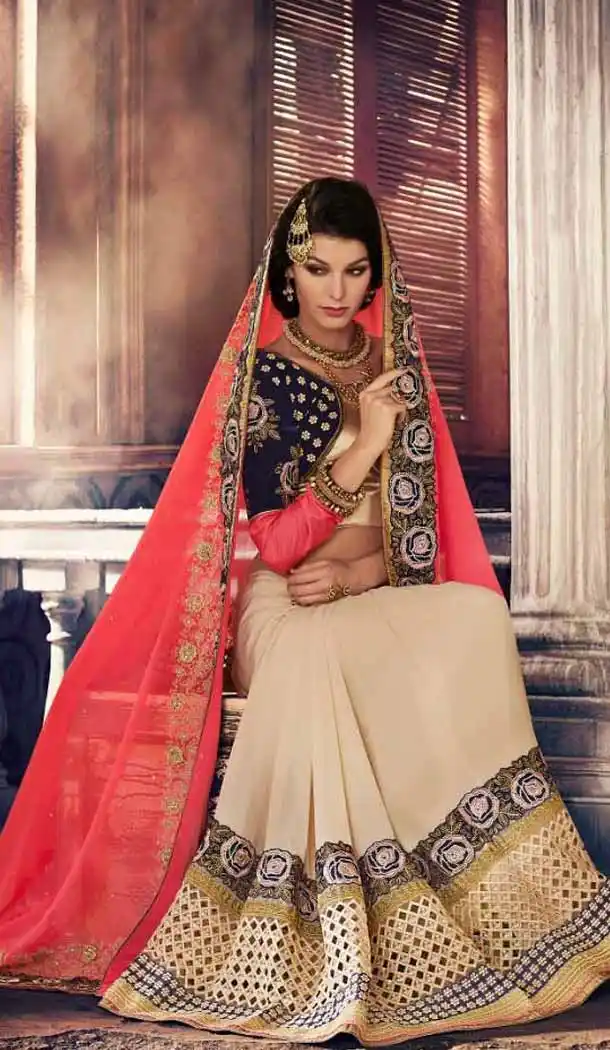 Pink Color Georgette Designer Wear Style Saris Blouse | FH548982210