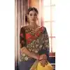 Slate Grey Color Georgette Designer Wear Style Saris Blouse | FH548982213