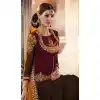 Butter Scotch Color Georgette Designer Wear Style Saris Blouse | FH548982214