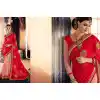 Red Color Georgette Designer Wear Style Saris Blouse | FH548982217