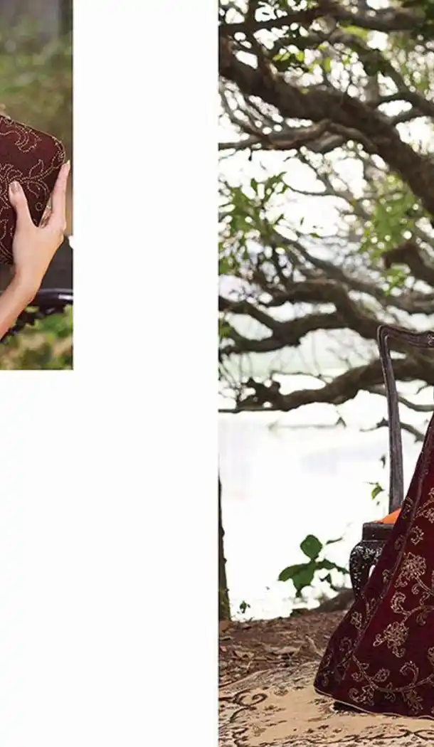 Maroon Color Velvet Circular Style Bridal Lehenga Choli | FH549182232