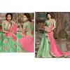 Parrot Green Color Raw Silk Circular Style Bridal Lehenga Choli | FH549182233