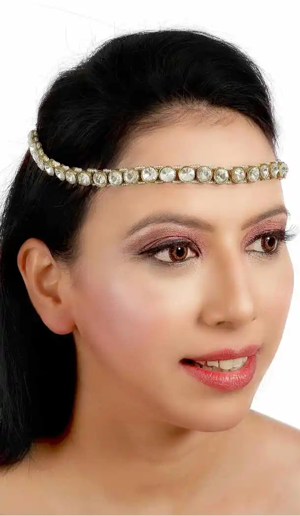 White Color Brass Stonework Fashion Wedding Matha Patti FH5506-10832047