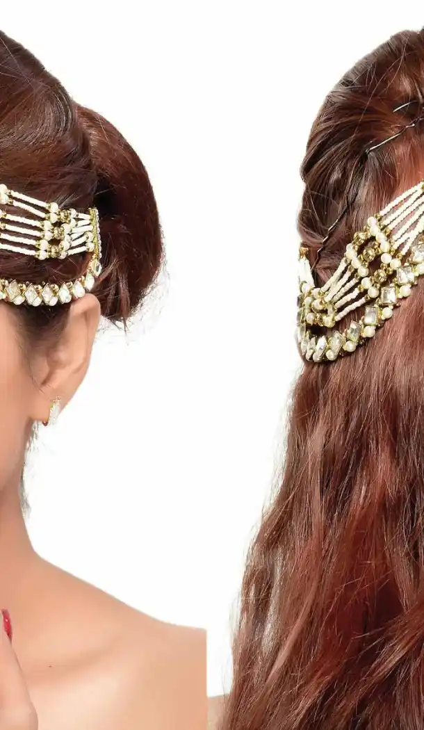 White Color Brass Stonework Fashion Wedding Matha Patti FH5506-10832059