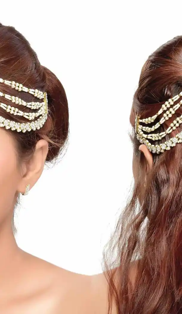 White Color Brass Stonework Fashion Wedding Matha Patti FH5506-10832060