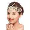 White Color Brass Stonework Fashion Wedding Matha Patti FH5506-10832060