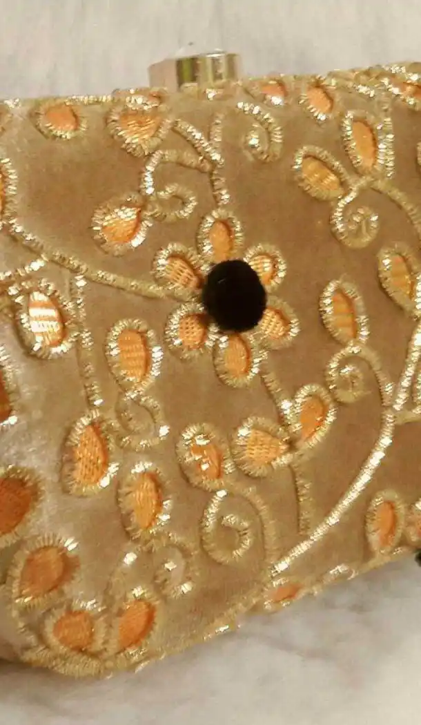 Fashion Clutch Bags in Cream Color with Hand Embroidery Online | FH10341397