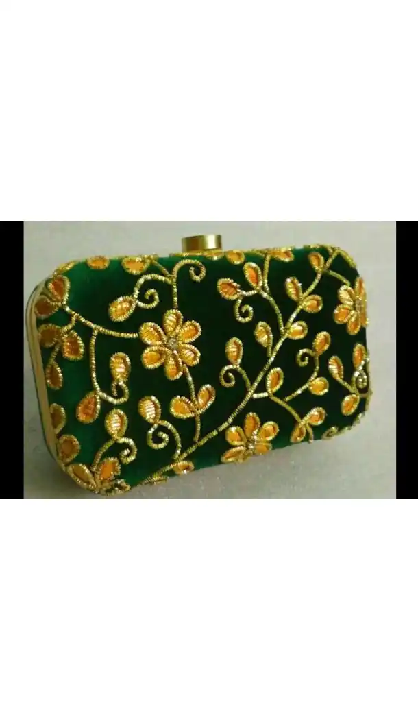 Women's Clutch Purse in Cream Color Fashion Embroidery Work | FH10351412