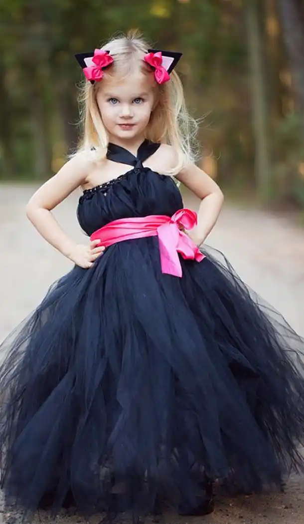 Designer Soft Net Black Color Girls Party Wear Full Stitched Gown Dresses | FH10591687
