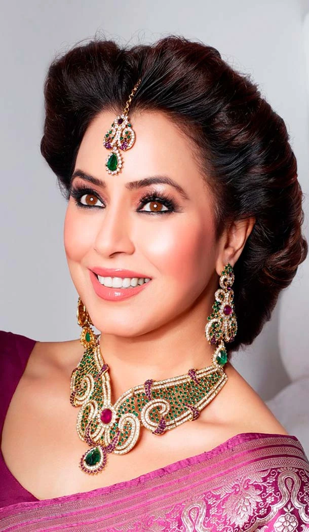 Green Magenta Alloy Work Women Fashion Necklace Set | FH551211322669