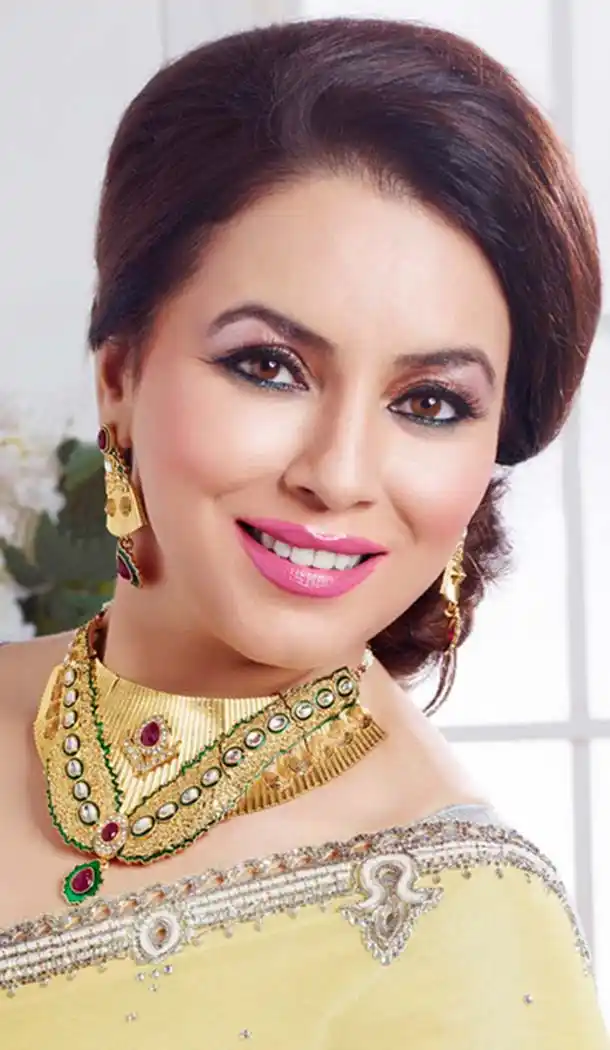 Indian Couture Alloy Work Golden Color Necklace Set | FH551311332699