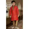 Red Color Nylon Jacquard Boys Readymade Kurta Pajama | FH5514-11392805