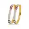 Multi Stone Color Gold Finishing Stone Bangles | FH55163924