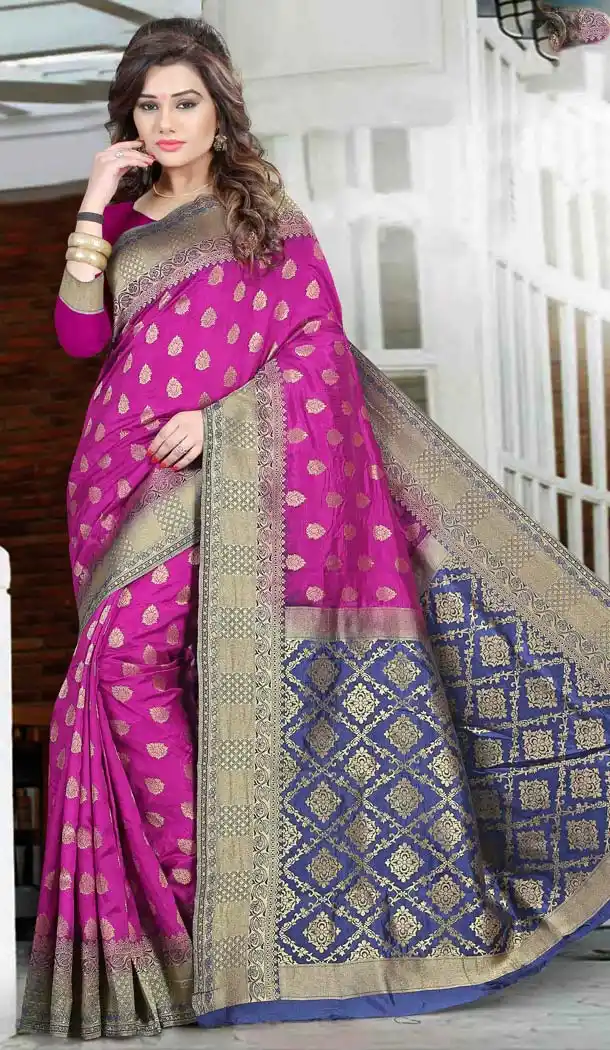 Pink Color Jacquard,Silk Traditional Ethnic Wear Sarees | FH551782532