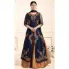 Celebrity Ayesha Takia Navy Blue Color Silk Lehenga Suit | FH552782638