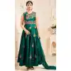 Celebrity Ayesha Takia Bottle Green Color Silk Salwar Kameez | FH552782643