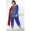 Pakistani Designer Blue Color Crepe Silk Anarkali Patiyala Suit | FH553382739