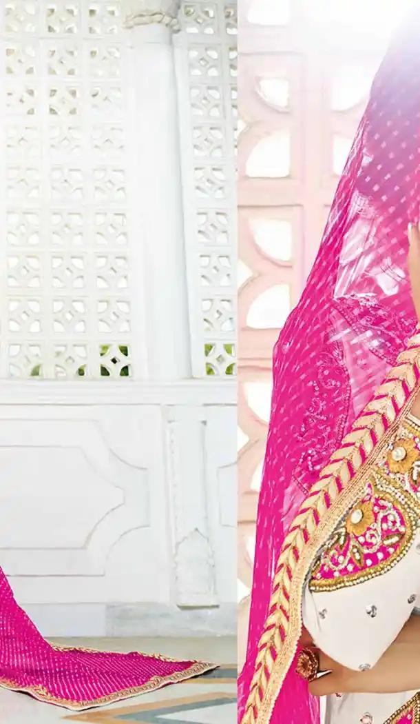 Pakistani Designer White Color Georgette Anarkali Palazzo Suit | FH553382740