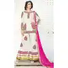 Pakistani Designer White Color Georgette Anarkali Palazzo Suit | FH553382740