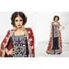 Pakistani Designer Black Color Silk Short Kameez Palazzo Suit | FH553382741