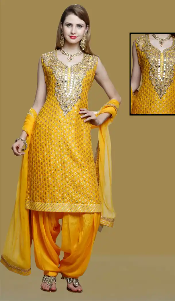 Premium Quality Designer Wear Straight Cut Narrow Pants Suit in Yellow Color | FH554882905