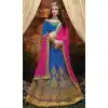 Azure Blue Color Silk Circular Style Indian Traditional Wear Lehenga Choli | FH555883005