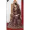 Bridal Indian Wedding Lehenga Choli in Maroon Net with Circular Style | FH558683321