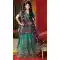 Bridal Indian Wedding Lehenga Choli in Greenish Blue Color Net with Circular Style | FH558683322