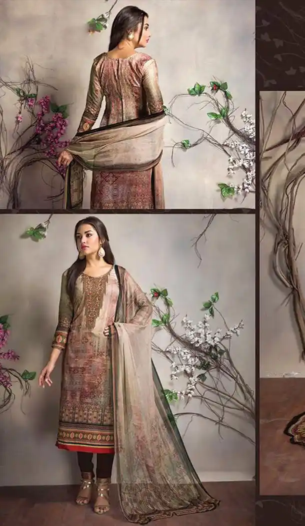 Cream Color Cotton,Satin Straight Cut Narrow Pants Kameez | FH561383637