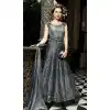 Slate Grey Color Silk Digital Print Long Pakistani Eid Festive Salwar Kameez | FH562883810