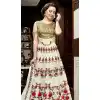 Off White Color Silk Digital Print Long Pakistani Eid Festive Salwar Kameez | FH562883811