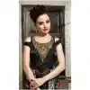 Black Color Silk Digital Print Long Pakistani Eid Festive Salwar Kameez | FH562883817