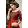 Maroon Color Silk Digital Print Long Pakistani Eid Festive Salwar Kameez | FH562883818