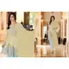 Beige Color Georgette Embroidered Straight Cut Narrow Pants Suit | FH563183845