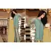 Grey Color Georgette Embroidered Straight Cut Palazzo Pants Suit | FH563183846