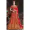 Deep Orange Color Silk Embroidered Traditional Circular Lehenga Choli | FH564584027
