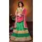 Crystals Stones Silk Green Color Party Wear Circular Lehenga Choli | FH564684033