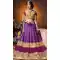 Crystals Stones Silk Purple Color Party Wear Circular Lehenga Choli | FH564684036