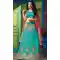 Greenish Blue Color Silk Embroidery Work Indian Festival Wear Lehengas Choli | FH564984064